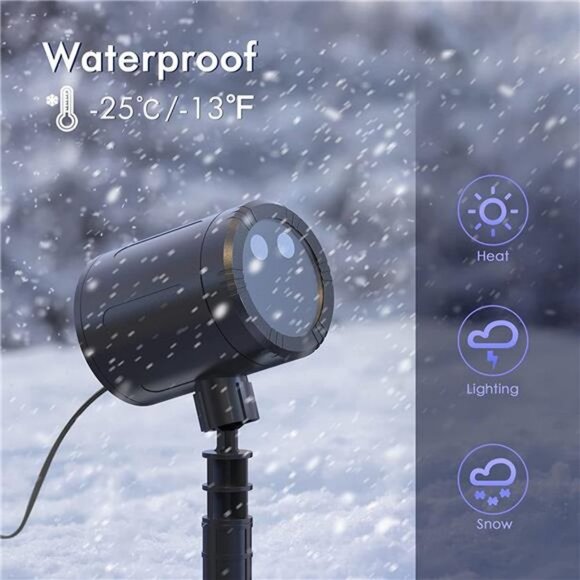 Christmas Projector Lights Outdoor, Waterproof Christmas Lights (Red and Green) - Picture 4 of 6